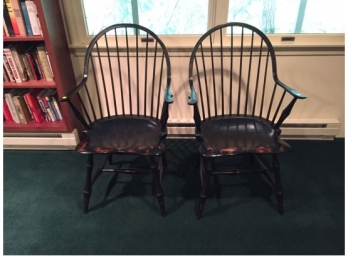 Two D.R.Dimes Continuous Arm Windsor Chairs