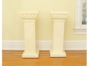 Pair Decorative  Resin Pedestals