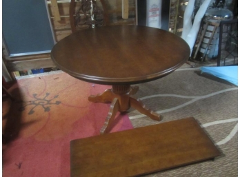 Ethan Allen Round Dining Table With Leaf