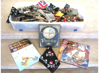 PIRATEOLOGY - HUGE LOT Of Pirate Themed Stuff, KID's TOY Set With BOOK!