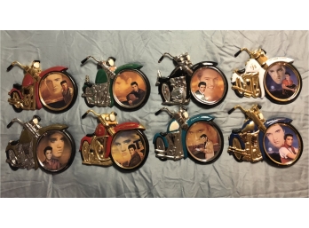 8-Piece Set Of Motorcycle-shaped Elvis Plates For 'Dreams Of Passion' Series