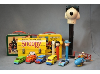 1965 Aviva Toy Company Snoopy In Plane Diecast And More