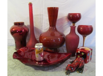 Red Theme Household Decor Lot