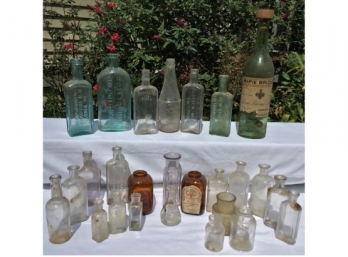 Wonderful Collection Of Vintage Glass Bottles