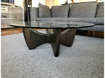 Modern Room & Board Glass Top Coffee Table