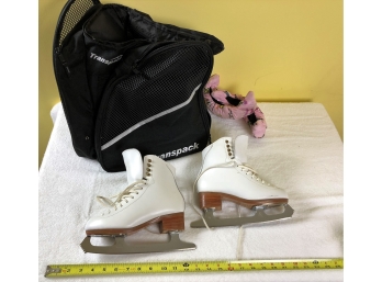 Ladies Figure Skates -  Like New With Transpack Carry Bag