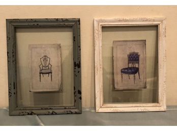 Two Framed Pieces Of Decorative Art