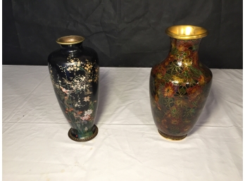 Japanese Cloisonné Vase And Other Floral Vase