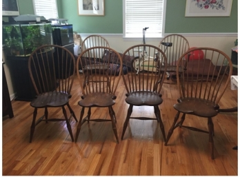 Set Of Six D.R. Dimes Windsor Chairs