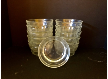 Pressed Glass Dessert Bowls Made In Italy