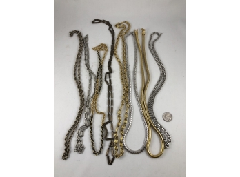 Set Of 8 Metal Vintage Costume Jewelry Necklaces Monet 1928