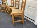 Four Pier One Imports Pine Counter Height Chairs