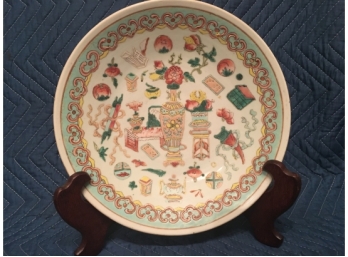 Chinese Plate With Vessels