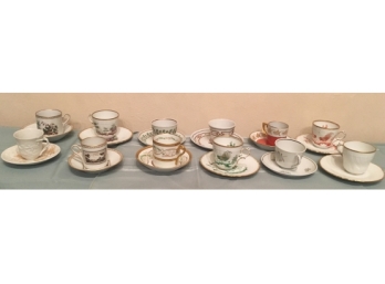 12 Richard Ginori Italian Tea Cups And Saucers