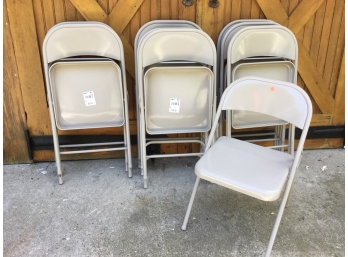 Nine Meco All Metal Folding Chairs