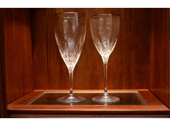 Set Of 32 Lenox Firelight Platinum Signature 8-Oz Wine Glasses And 14 Oz. Iced Beverage Glasses