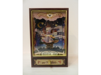 Pre Owned SANKYO Shoji Witch'es Club Animated Dancing Witch Music Jewelry Box CB-652-033 - Made In Japan