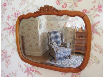 Carved Antique Beveled Mirror