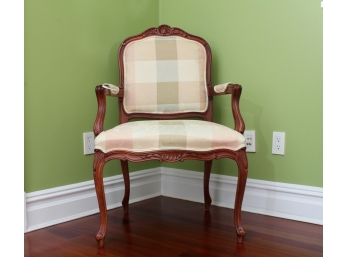 Ethan Allen French Style Upholstered Fauteuil