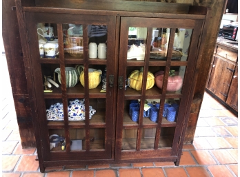 Antique Paned Bookcase