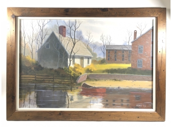 Signed Colonial Scene Painting