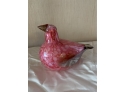(#19) Iittala Pink Glass Bird