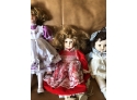 (#159) 3- Porcelain Collectable Dolls- Check Description