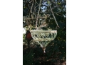 (#99)  2- Metal Hanging Baskets  - Some Rust -painted  -