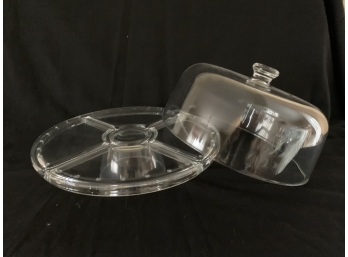 (#30) Glass Multi Use Covered Cake Plate