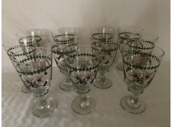 (#38) Goblet Glasses Floral Design (11)
