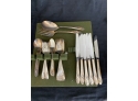 (#68B) Holmes & Edward Silver-plate Inlaid LS Flatware Set With Felt Tray - See Details