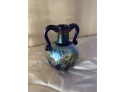 (#31) Blue Iridescent Vase 5'H