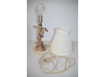 (#88) Vintage Hummel Goebel Boy And Dog Lamp 'Culprits' With Shade