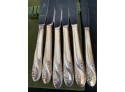 (#68B) Holmes & Edward Silver-plate Inlaid LS Flatware Set With Felt Tray - See Details