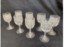 (#59) Cut Crystal Glass Cordial Glasses (8)