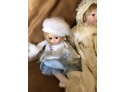 (#164) Porcelain Baby Doll & Petite Doll  With Winter Hat