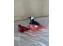 (#25) Iittala Ruby Red Glass Birds