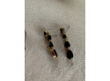 (#398) Earrings (4) Dark Stones