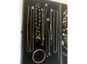 (#216) Assortment Of Sterling Silver Jewelry (necklaces, Earrings)