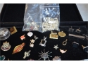 (#218) Assortment Of Pendents And Scrap Costume Jewelry