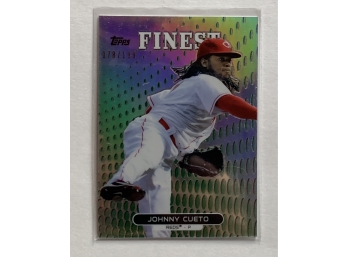 Johnny Topps Finest Johnny Cueto #18 Green Refractor Numbered 078/199 Baseball Trading Card