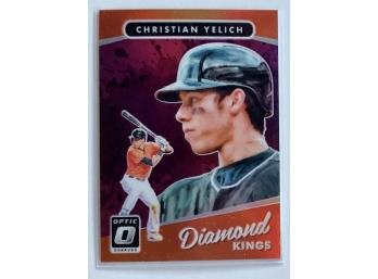 2017 Panini Donruss Optic Christian Yelich Purple #15 Diamond Kings Baseball Trading Card