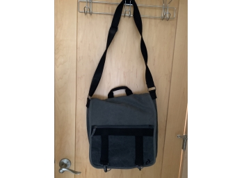 Canvas Messenger Bag With Shoulder Strap & Compartment For Laptop