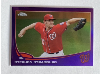 2013 Topps Chrome Stephen Strasburg Purple Refractor #50 Baseball Trading Card