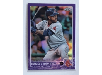 2015 Topps Chrome Hanley Ramirez Purple Refractor #199 Numbered 144/250 Baseball Trading Card