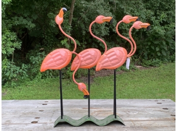 Metal Flamingo  Sculpture