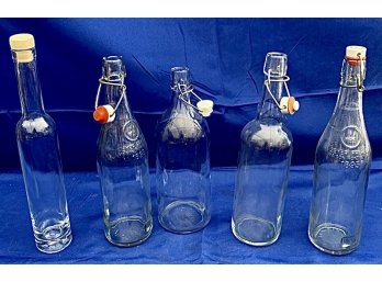 Assorted Bottles With Stoppers