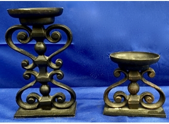Pair Of Pottery Barn Candlesticks