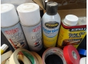 Tape, Snow & Ice Repellent, Starting Fluid, Tung Oil.
