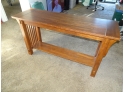 Oak Sofa/writing Table, 50' Wide X 16' Deep X 27' Tall.